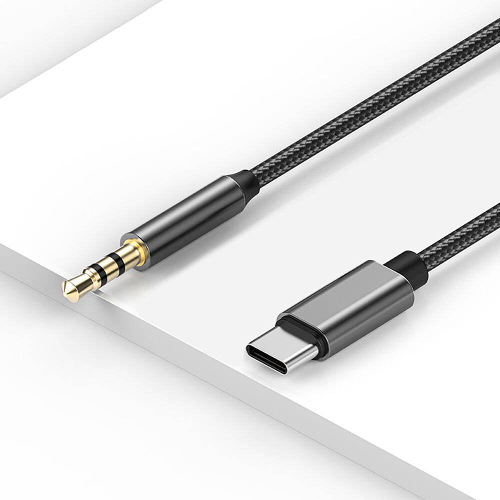 Recci RH03 Type-C to 3.5mm AUX Audio Kablo - 6 Recci RH03 Type-C to 3.5mm AUX Audio Kablo - 6